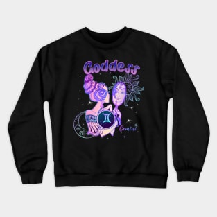 Zodiac Gemini Goddess Queen Horoscope Crewneck Sweatshirt